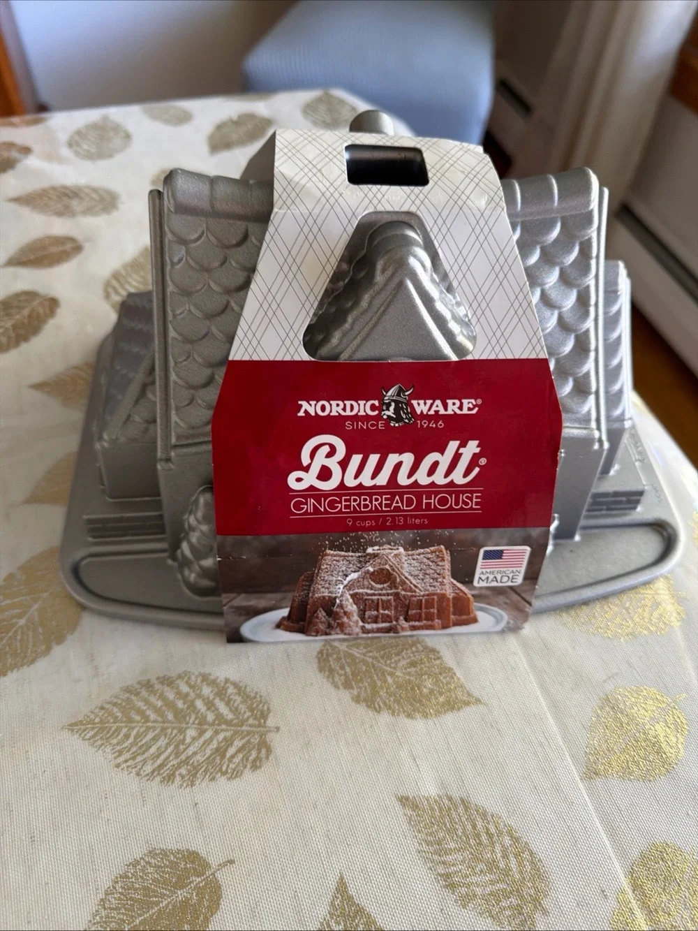 Nordic Ware Silver Bundt Gingerbread House Cake Mold